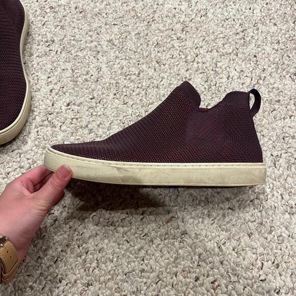 Rothys The Chelsea Berry Lattice Knit High Top Ankle Boots Sz 10.5 Casual - Picture 8 of 8